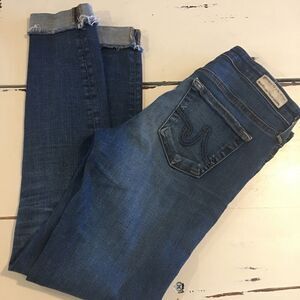 AG size 25 super skinny ankle jeans blue